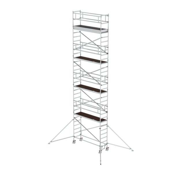 guenzburger steigtechnik rollgeruest 0 75 x 2 45 m mit plattform im 2 m abstand ausleger plattformhoehe 8 35 m