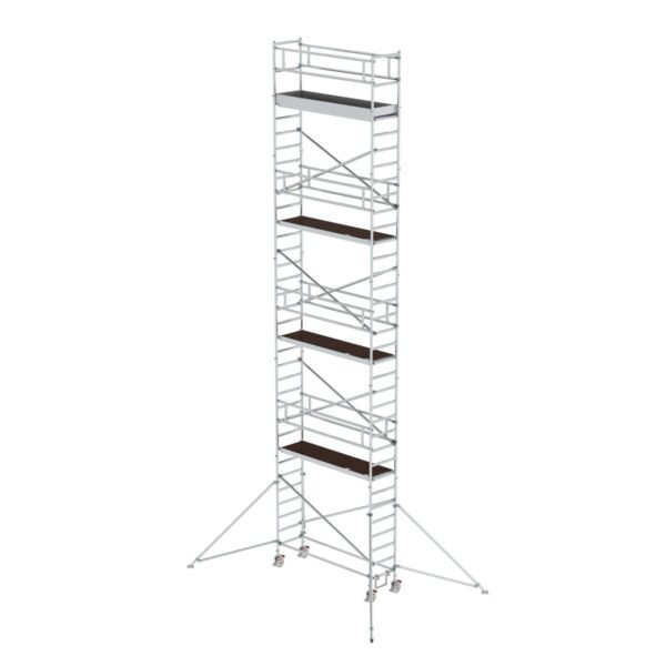 guenzburger steigtechnik rollgeruest 0 75 x 2 45 m mit plattform im 2 m abstand ausleger plattformhoehe 9 35 m