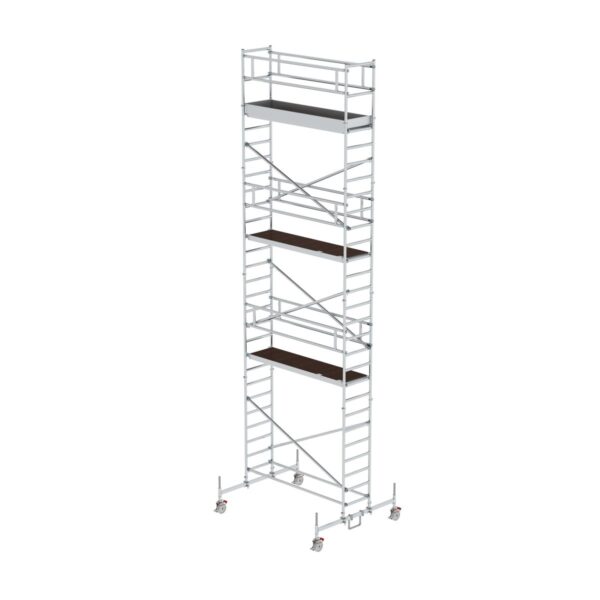 guenzburger steigtechnik rollgeruest 0 75 x 2 45 m mit plattform im 2 m abstand fahrbalken plattformhoehe 7 45 m