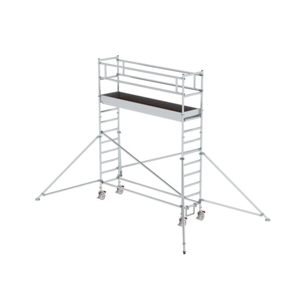 guenzburger steigtechnik rollgeruest 0 75 x 3 0 m mit plattform im 2 m abstand ausleger plattformhoehe 3 m