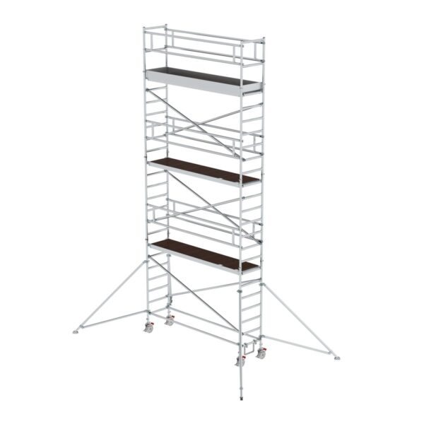 guenzburger steigtechnik rollgeruest 0 75 x 3 0 m mit plattform im 2 m abstand ausleger plattformhoehe 6 35 m