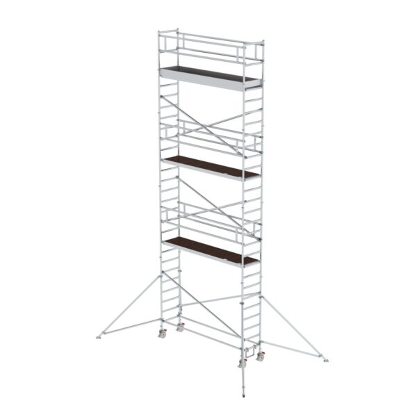 guenzburger steigtechnik rollgeruest 0 75 x 3 0 m mit plattform im 2 m abstand ausleger plattformhoehe 7 35 m