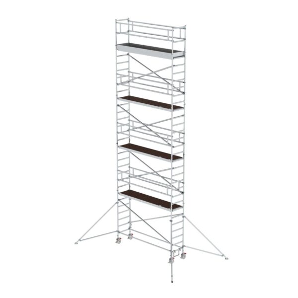 guenzburger steigtechnik rollgeruest 0 75 x 3 0 m mit plattform im 2 m abstand ausleger plattformhoehe 8 35 m