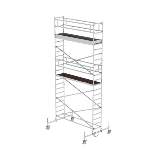 guenzburger steigtechnik rollgeruest 0 75 x 3 0 m mit plattform im 2 m abstand fahrbalken plattformhoehe 5 45 m