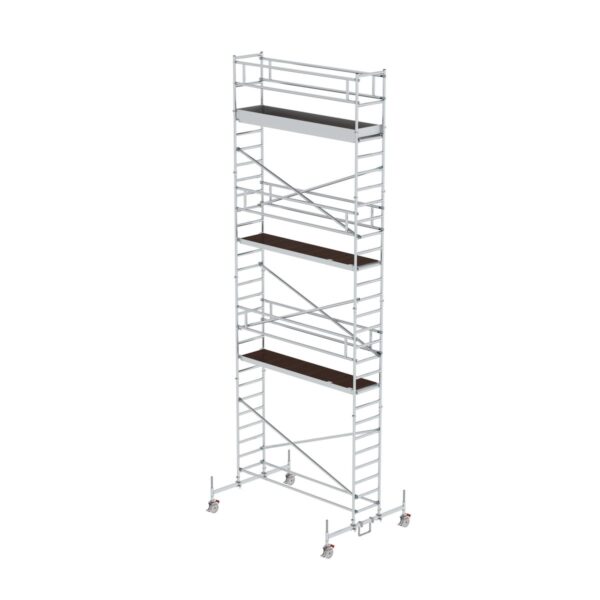 guenzburger steigtechnik rollgeruest 0 75 x 3 0 m mit plattform im 2 m abstand fahrbalken plattformhoehe 7 45 m