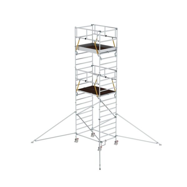 guenzburger steigtechnik rollgeruest sg 1 35 x 1 80 m mit ausleger doppel plattform plattformhoehe 5 59 m