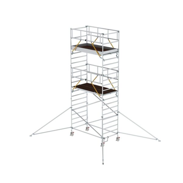 guenzburger steigtechnik rollgeruest sg 1 35 x 2 45 m mit ausleger doppel plattform plattformhoehe 5 59 m