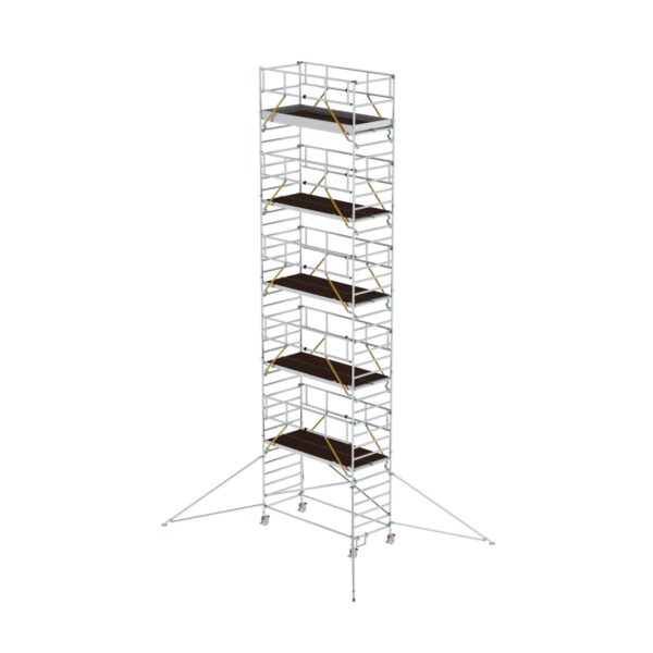 guenzburger steigtechnik rollgeruest sg 1 35 x 3 0 m mit ausleger doppel plattform plattformhoehe 10 35 m