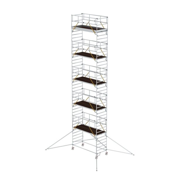 guenzburger steigtechnik rollgeruest sg 1 35 x 3 0 m mit ausleger doppel plattform plattformhoehe 11 47 m