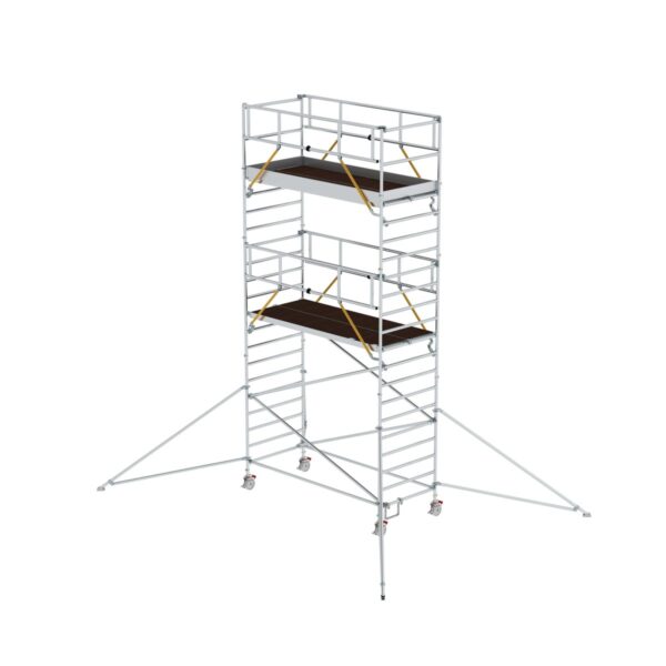 guenzburger steigtechnik rollgeruest sg 1 35 x 3 0 m mit ausleger doppel plattform plattformhoehe 5 59 m