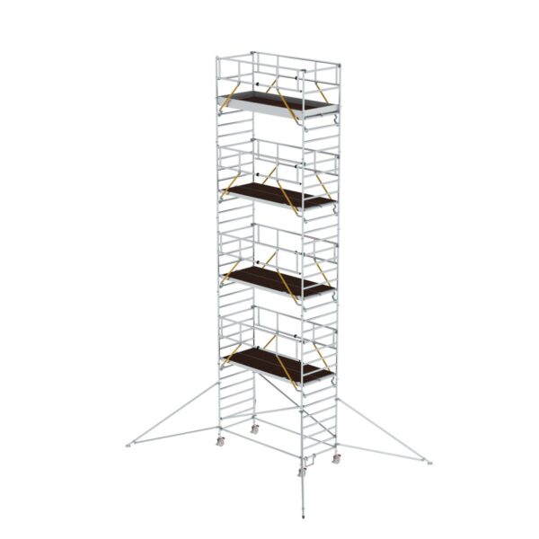 guenzburger steigtechnik rollgeruest sg 1 35 x 3 0 m mit ausleger doppel plattform plattformhoehe 9 51 m