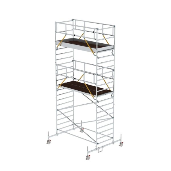 guenzburger steigtechnik rollgeruest sg 1 35 x 3 0 m mit fahrbalken und doppel plattform plattformhoehe 5 78 m