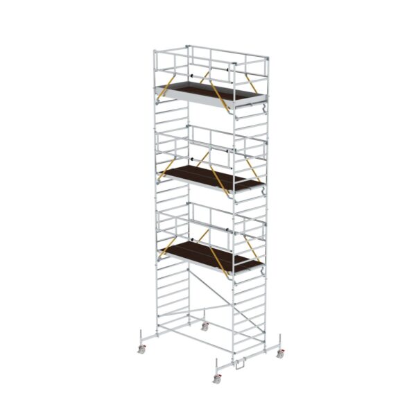 guenzburger steigtechnik rollgeruest sg 1 35 x 3 0 m mit fahrbalken und doppel plattform plattformhoehe 7 74 m