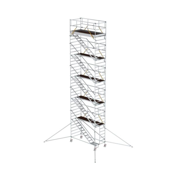 guenzburger steigtechnik rollgeruest sg 1 35 x 3 0 m mit schraegaufstiegen ausleger plattformhoehe 10 35 m