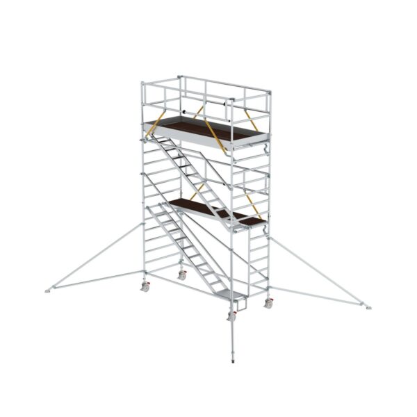 guenzburger steigtechnik rollgeruest sg 1 35 x 3 0 m mit schraegaufstiegen ausleger plattformhoehe 4 47 m