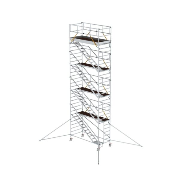 guenzburger steigtechnik rollgeruest sg 1 35 x 3 0 m mit schraegaufstiegen ausleger plattformhoehe 8 39 m