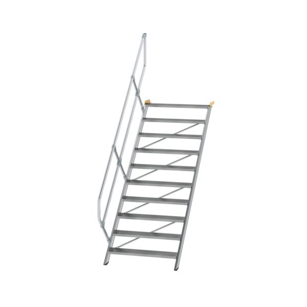 guenzburger steigtechnik treppe 45 stufenbreite 1000 mm 10 stufen aluminium geriffelt