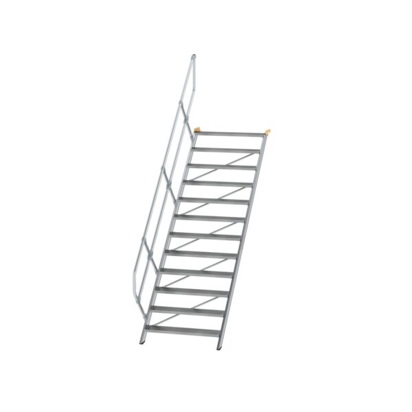 guenzburger steigtechnik treppe 45 stufenbreite 1000 mm 12 stufen aluminium geriffelt