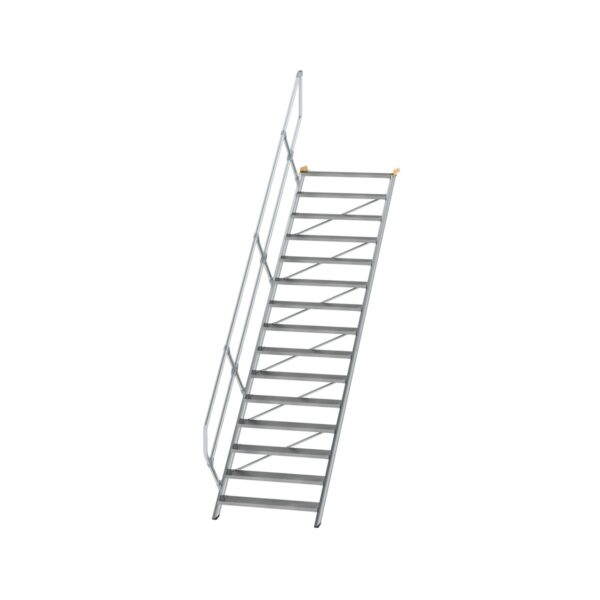 guenzburger steigtechnik treppe 45 stufenbreite 1000 mm 15 stufen aluminium geriffelt