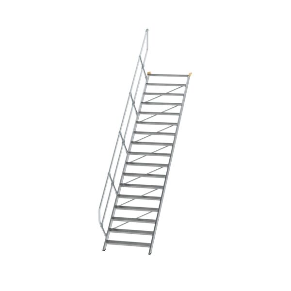 guenzburger steigtechnik treppe 45 stufenbreite 1000 mm 17 stufen aluminium geriffelt