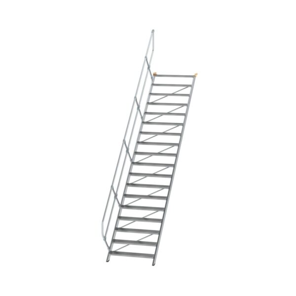 guenzburger steigtechnik treppe 45 stufenbreite 1000 mm 18 stufen aluminium geriffelt