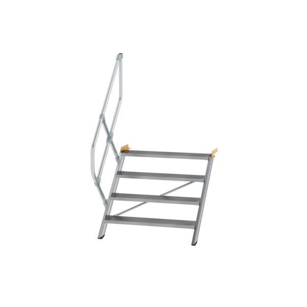 guenzburger steigtechnik treppe 45 stufenbreite 1000 mm 4 stufen aluminium geriffelt