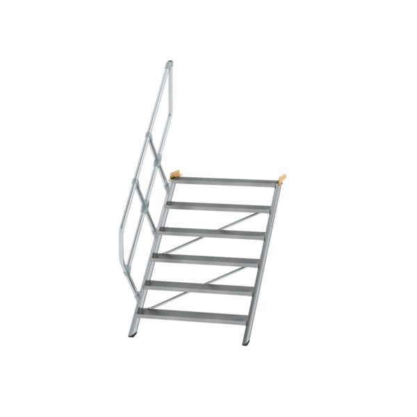 guenzburger steigtechnik treppe 45 stufenbreite 1000 mm 6 stufen aluminium geriffelt