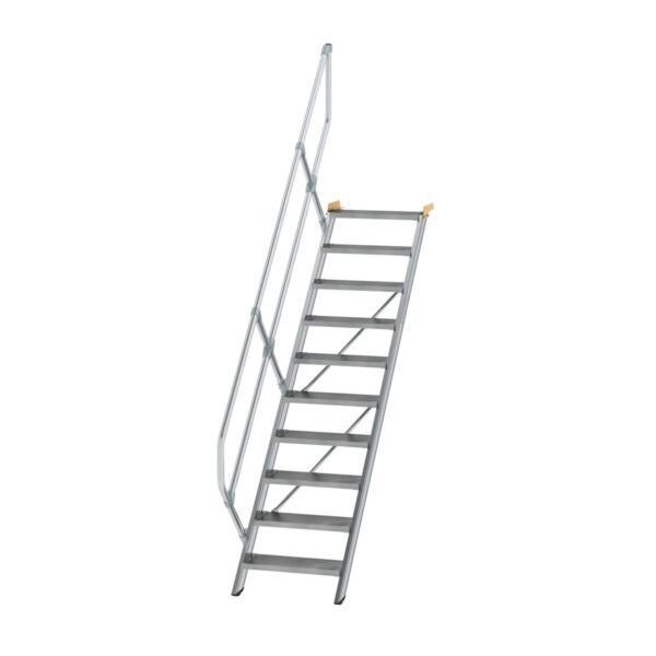 guenzburger steigtechnik treppe 45 stufenbreite 600 mm 10 stufen aluminium geriffelt