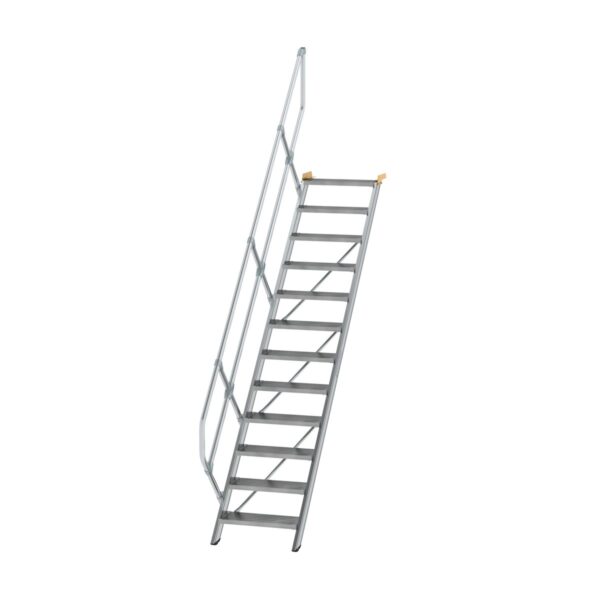 guenzburger steigtechnik treppe 45 stufenbreite 600 mm 12 stufen aluminium geriffelt