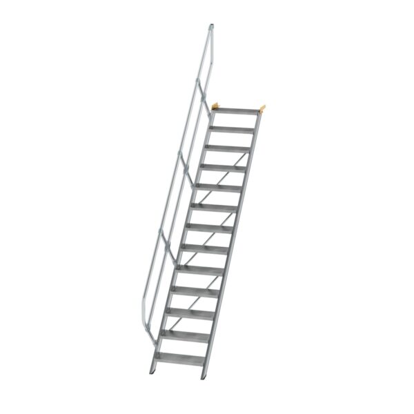 guenzburger steigtechnik treppe 45 stufenbreite 600 mm 13 stufen aluminium geriffelt