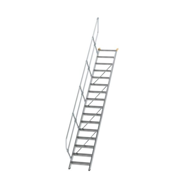 guenzburger steigtechnik treppe 45 stufenbreite 600 mm 16 stufen aluminium geriffelt