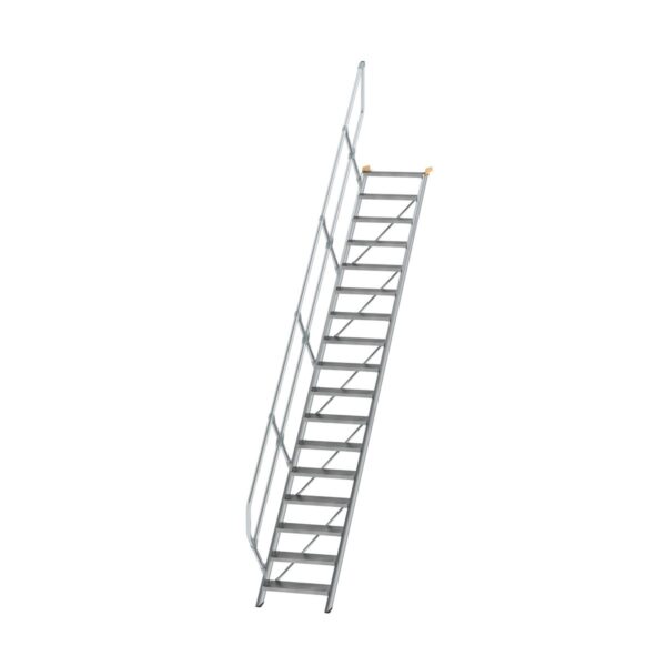 guenzburger steigtechnik treppe 45 stufenbreite 600 mm 17 stufen aluminium geriffelt