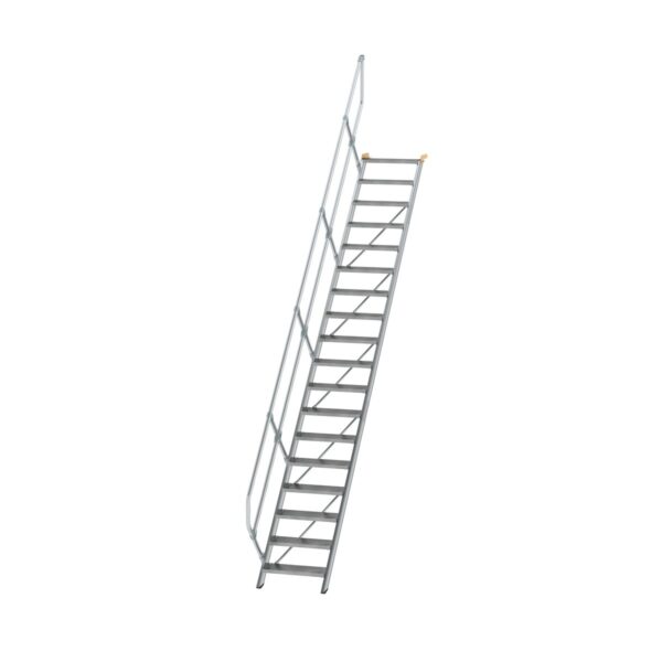 guenzburger steigtechnik treppe 45 stufenbreite 600 mm 18 stufen aluminium geriffelt