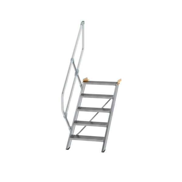 guenzburger steigtechnik treppe 45 stufenbreite 600 mm 5 stufen aluminium geriffelt