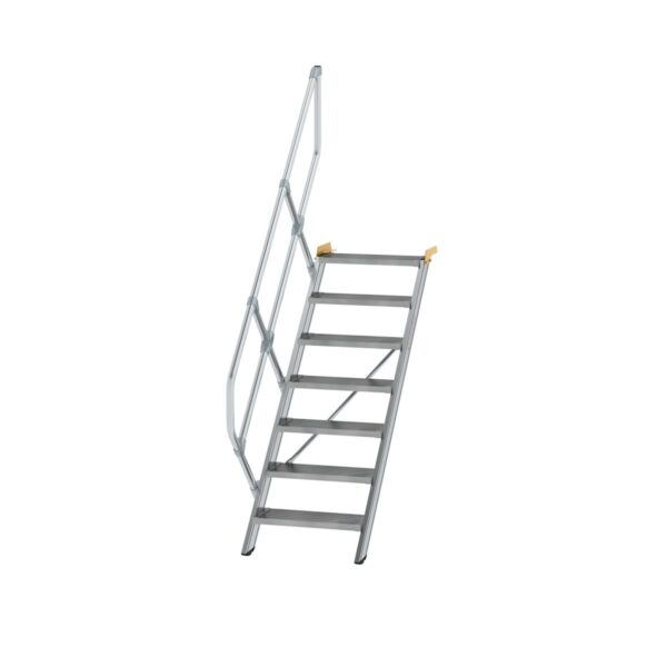 guenzburger steigtechnik treppe 45 stufenbreite 600 mm 7 stufen aluminium geriffelt