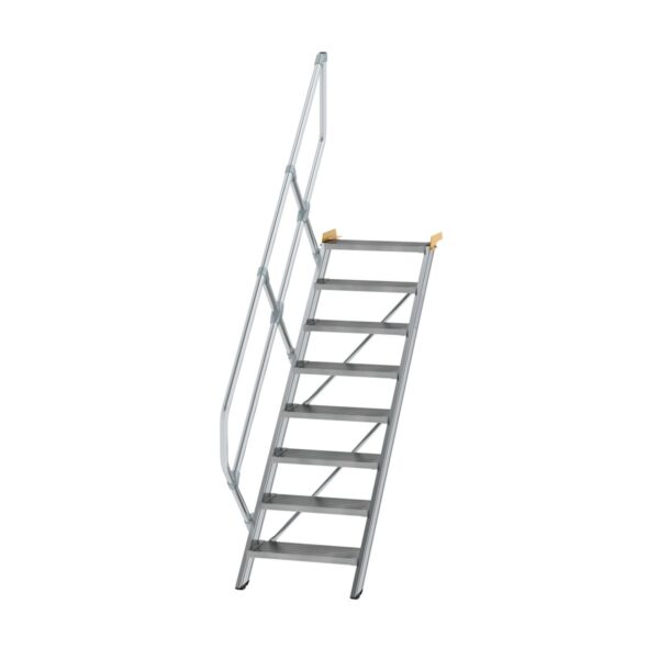 guenzburger steigtechnik treppe 45 stufenbreite 600 mm 8 stufen aluminium geriffelt