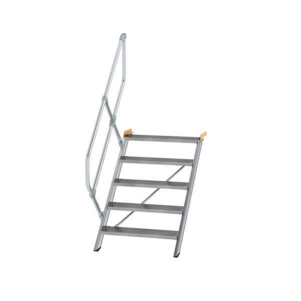 guenzburger steigtechnik treppe 45 stufenbreite 800 mm 5 stufen aluminium geriffelt