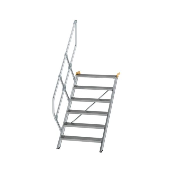 guenzburger steigtechnik treppe 45 stufenbreite 800 mm 6 stufen aluminium geriffelt