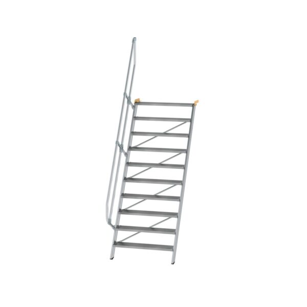 guenzburger steigtechnik treppe 60 stufenbreite 1000 mm 10 stufen aluminium geriffelt