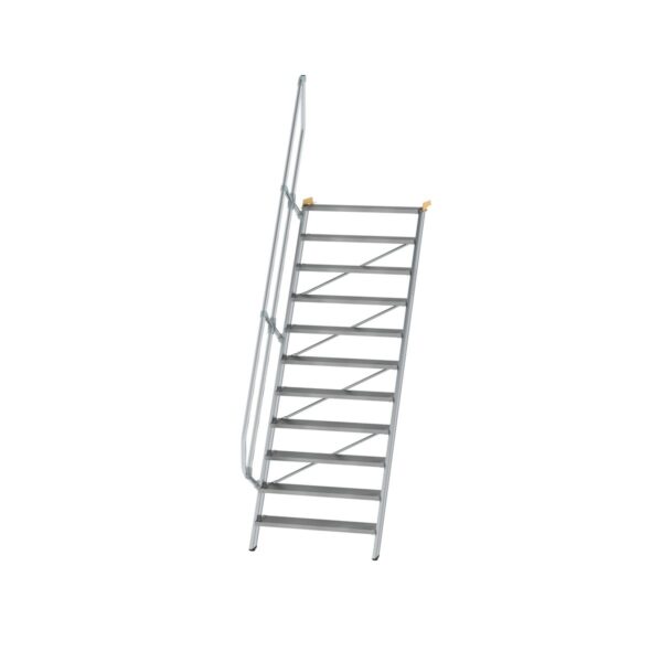 guenzburger steigtechnik treppe 60 stufenbreite 1000 mm 11 stufen aluminium geriffelt