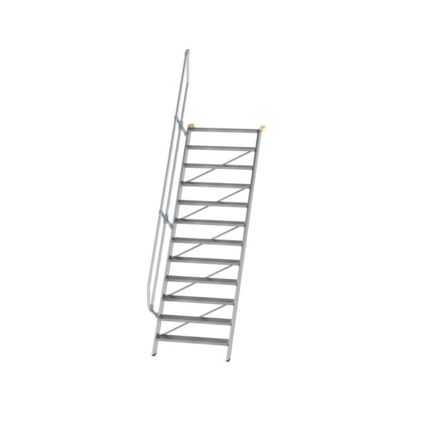 guenzburger steigtechnik treppe 60 stufenbreite 1000 mm 12 stufen aluminium geriffelt