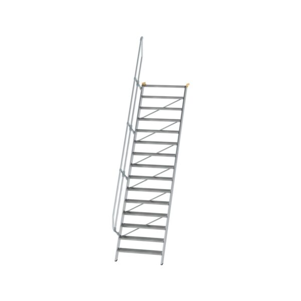 guenzburger steigtechnik treppe 60 stufenbreite 1000 mm 15 stufen aluminium geriffelt