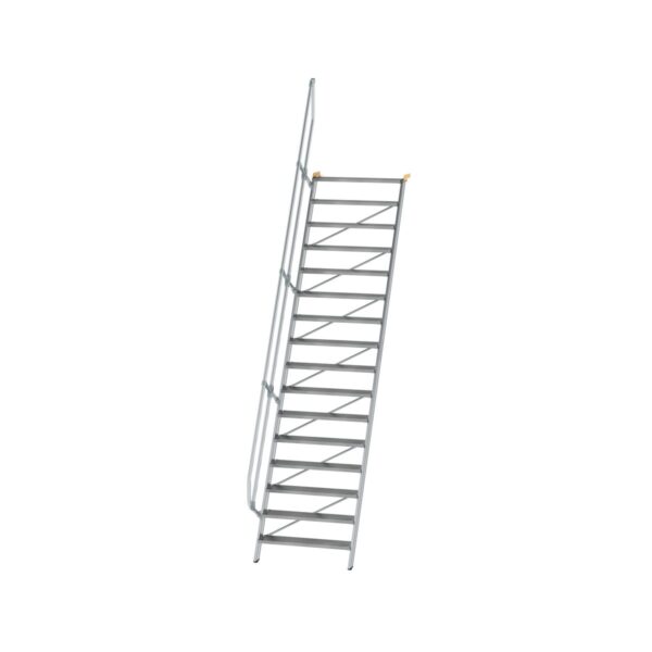 guenzburger steigtechnik treppe 60 stufenbreite 1000 mm 16 stufen aluminium geriffelt