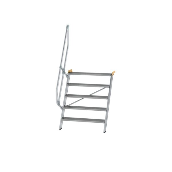 guenzburger steigtechnik treppe 60 stufenbreite 1000 mm 5 stufen aluminium geriffelt