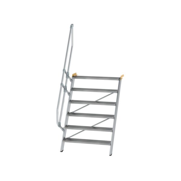 guenzburger steigtechnik treppe 60 stufenbreite 1000 mm 6 stufen aluminium geriffelt