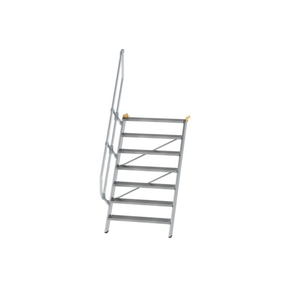 guenzburger steigtechnik treppe 60 stufenbreite 1000 mm 7 stufen aluminium geriffelt