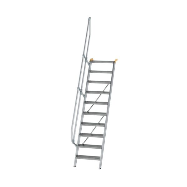 guenzburger steigtechnik treppe 60 stufenbreite 600 mm 10 stufen aluminium geriffelt