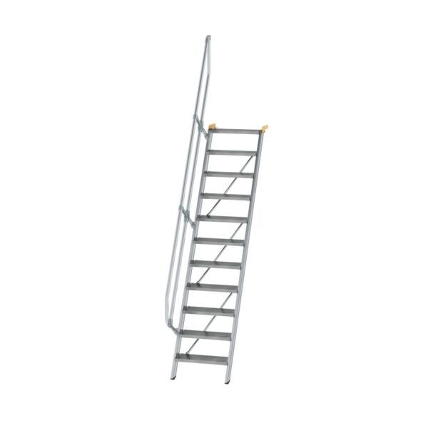 guenzburger steigtechnik treppe 60 stufenbreite 600 mm 11 stufen aluminium geriffelt