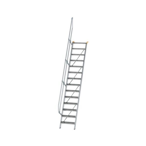 guenzburger steigtechnik treppe 60 stufenbreite 600 mm 14 stufen aluminium geriffelt