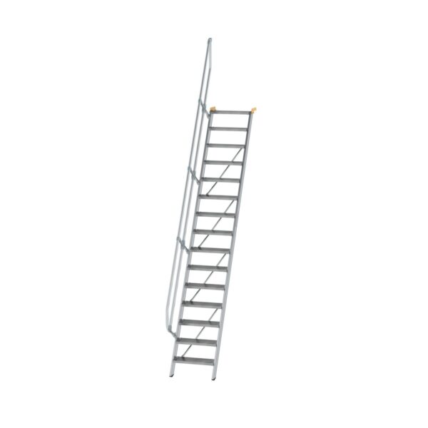 guenzburger steigtechnik treppe 60 stufenbreite 600 mm 15 stufen aluminium geriffelt